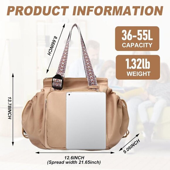 Travel Organizer Bag Ladies Multi-Function Backpack Crossbody Shoulder Large Sto main image 4